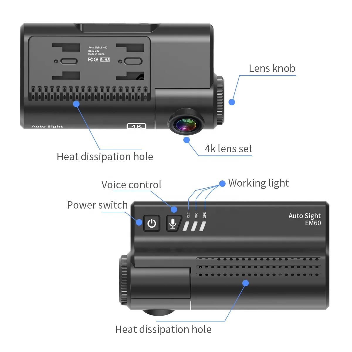 Auto Sight Standard 128G Industrial-Grade Memory Card Ultra Hd Night Vision Dashcam Car Android Player Rc Car Camera