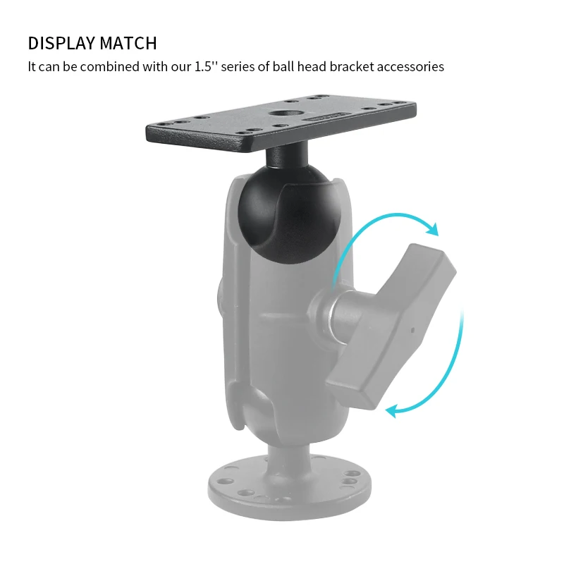 Universal Marine Electronic fish finder Mount 1.5 Inch Ball Head Hummingbird Fishfinder Kayak Mount
