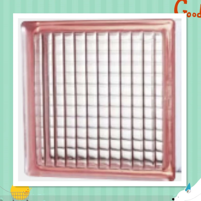 80.0mm 95.0mm clear  pink green  grey cloudy  parallel   190x190mm  145x145mm  115x115mm  hollow glass block for home decoration