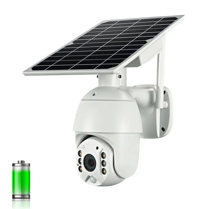 Hot selling customized 2mp webcam 4g PTZ wireless dome PTZ night vision wireless CMOS solid-state solar camera outdoor