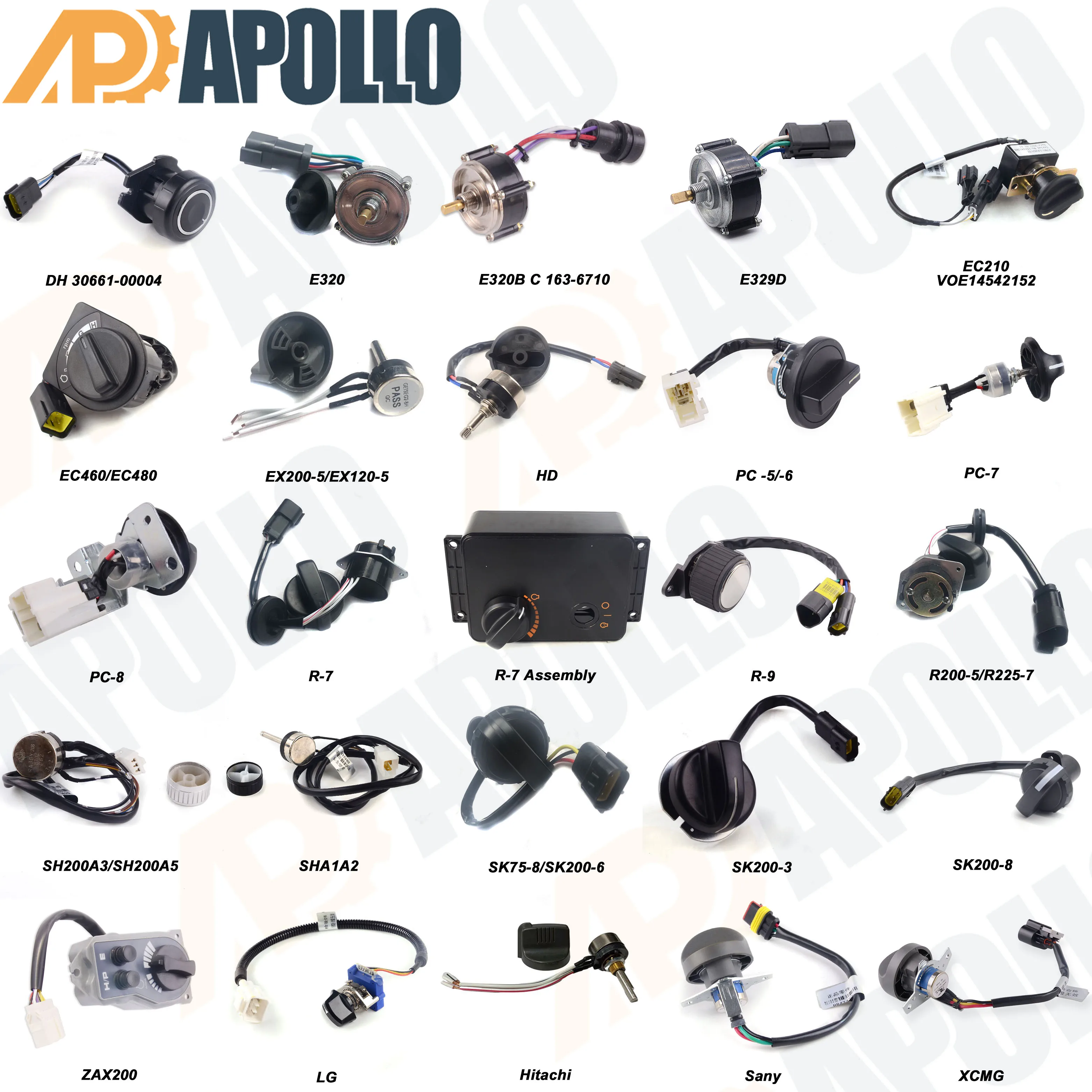 Apollo экскаватор электрические части 21N8-20505 21N8-20506 дроссельной заслонки ручка SwitchFor HYUNDAI R215-5 R225-5 R225-7