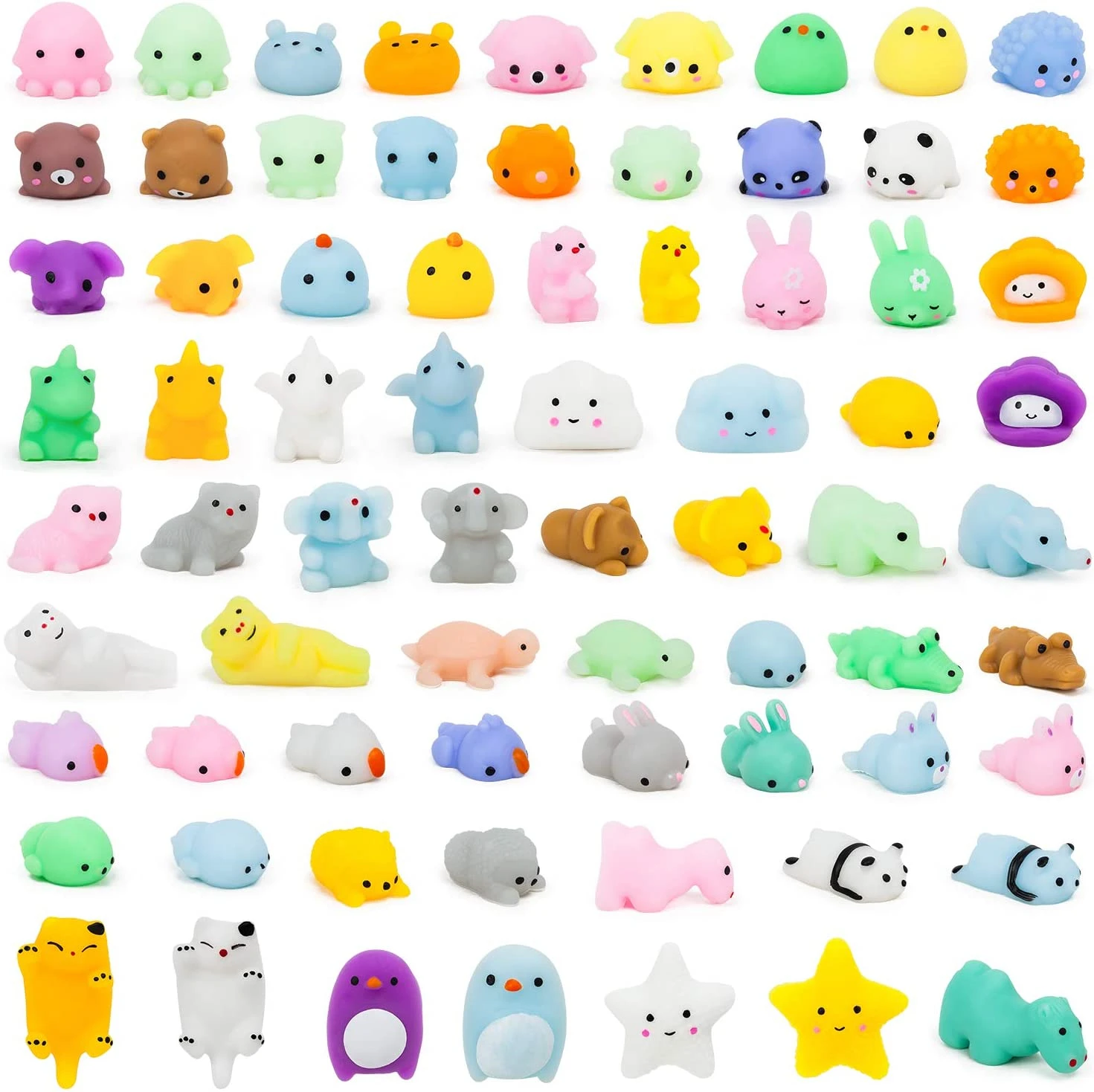 M57 Hot Sale Classroom Prizes New Mini Stress Relief Toys Kawaii Squishies Mochi Squishy Toys for Kids Party Favors