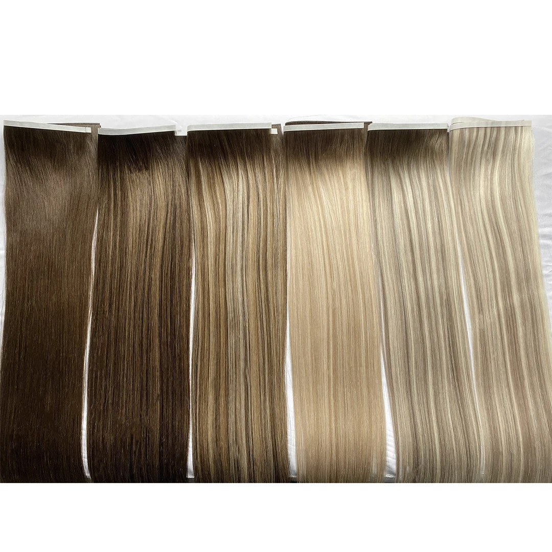 Russian Hair Double Drawn Ultra Slim genius weft invisible long tape pu weft
