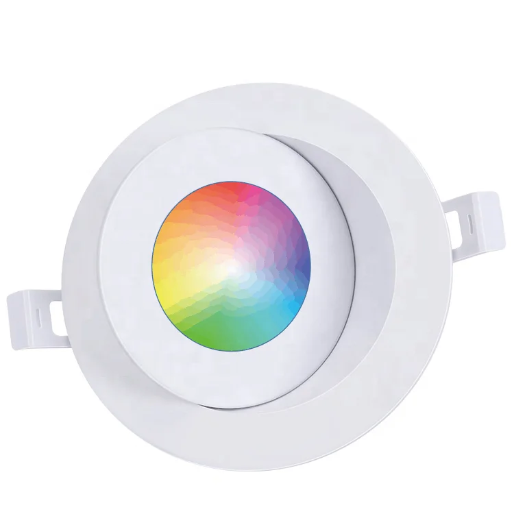 Youth Green Lighting with Junction Box 4' 9w Wifi RGBCW Color Changeable 36Degrees LED Swivel Downlight  ETL/ES Listed