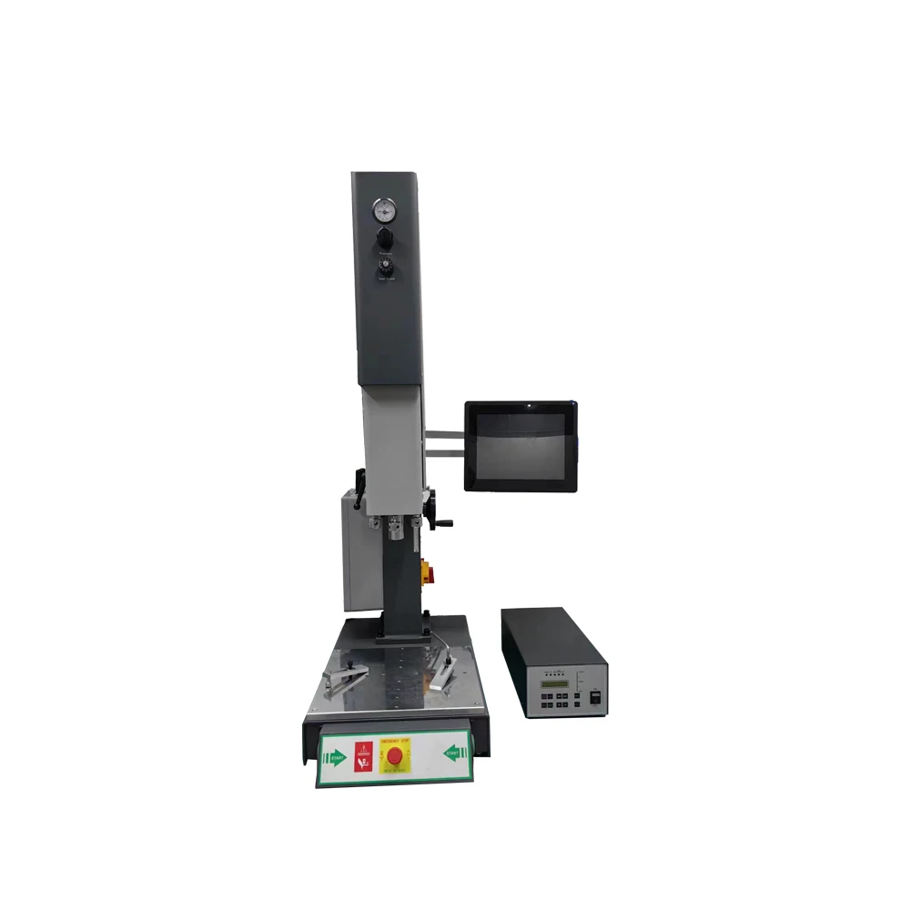 Ultrasonic welding machine for  threaded bushes are to be inserted in an extraclon Ultrasonic hot plug equipment