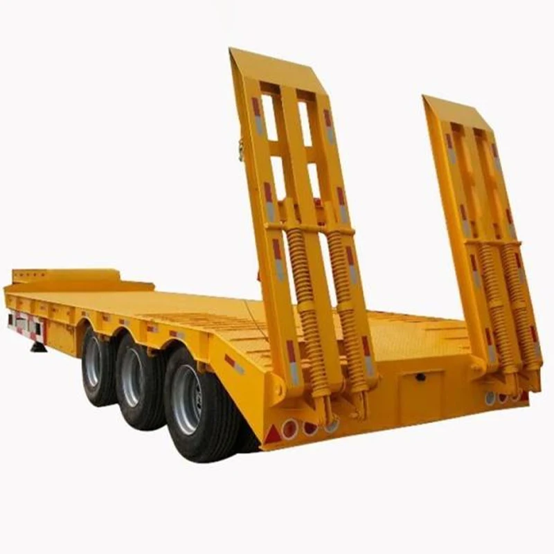 china manufacture 60t lowboy low bed semi trailer truck newgooseneck low bed semi trailer