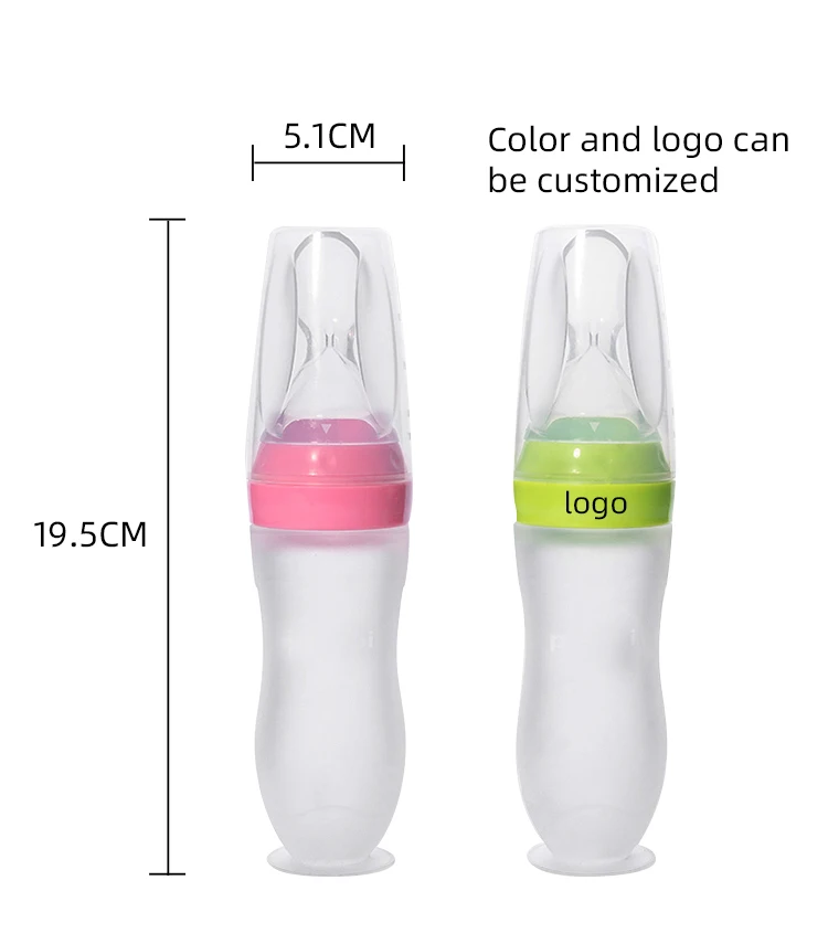 Amazon Hot Sale Comotomo Baby Bottles 6 Months Plus Feeding Bottle Spoon