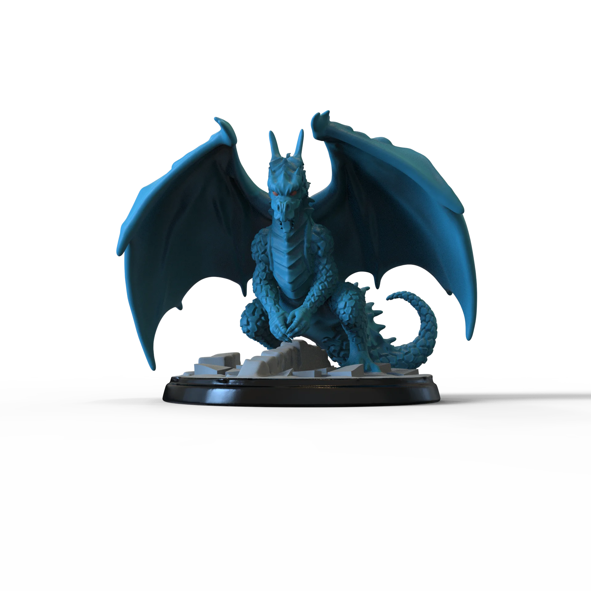 Wholesale New Design dragon statue home decor decorative custom figurine resin blue western dragon figurines