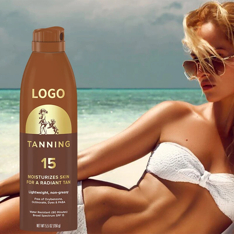 OEM Dark Skin Wheatish Bronzed Body Self Tan Oil Organic Face Moisturizing Sun Tanning Oils Lotion with high spf