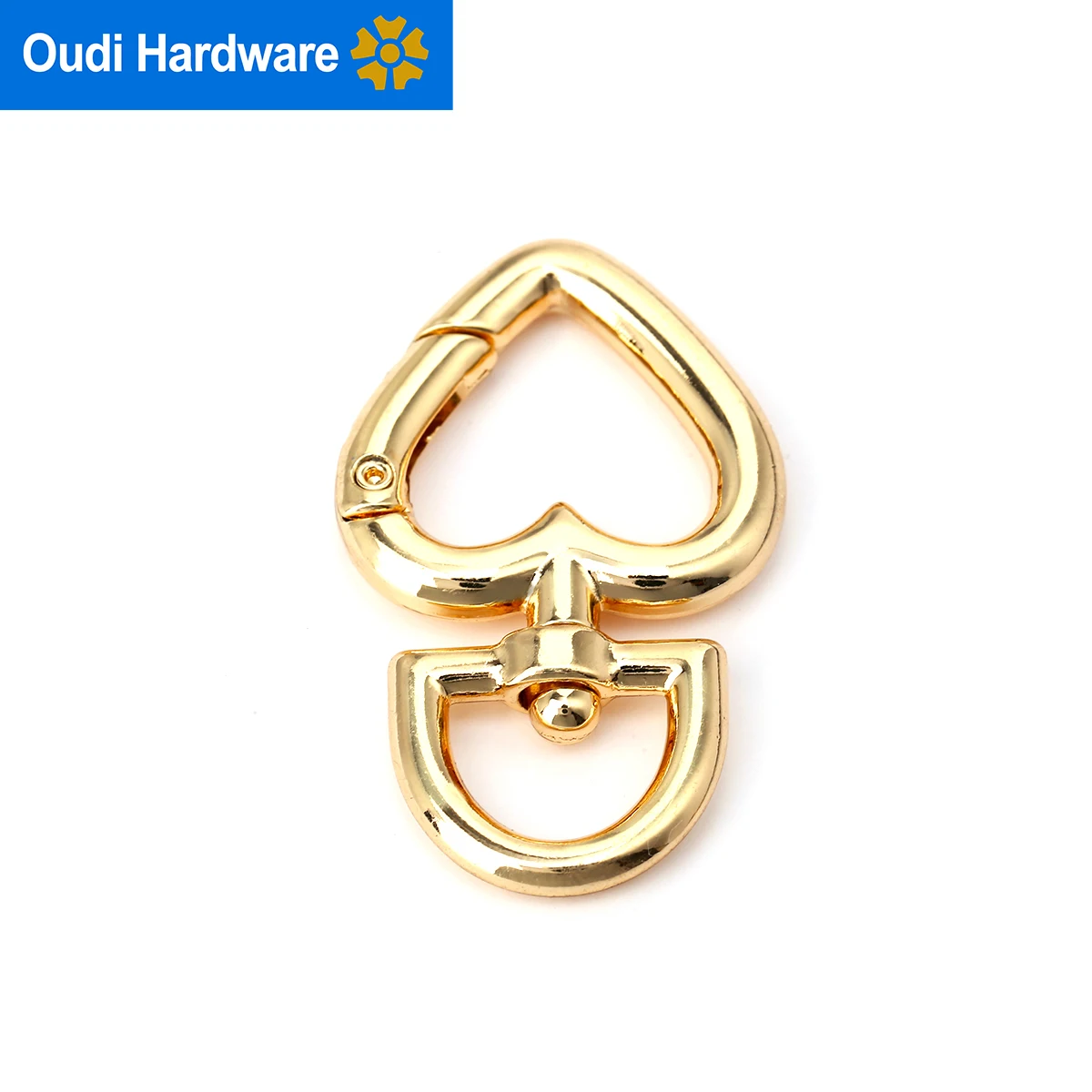 Best Sell Ring Clasp Heart Ring Rose Gold Triangle Ring Metal Webbing Hardware For Woman