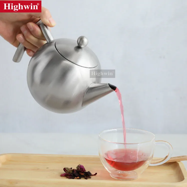 Wholesale Factory 1000ml Stainless Steel Infuser Tea Pot