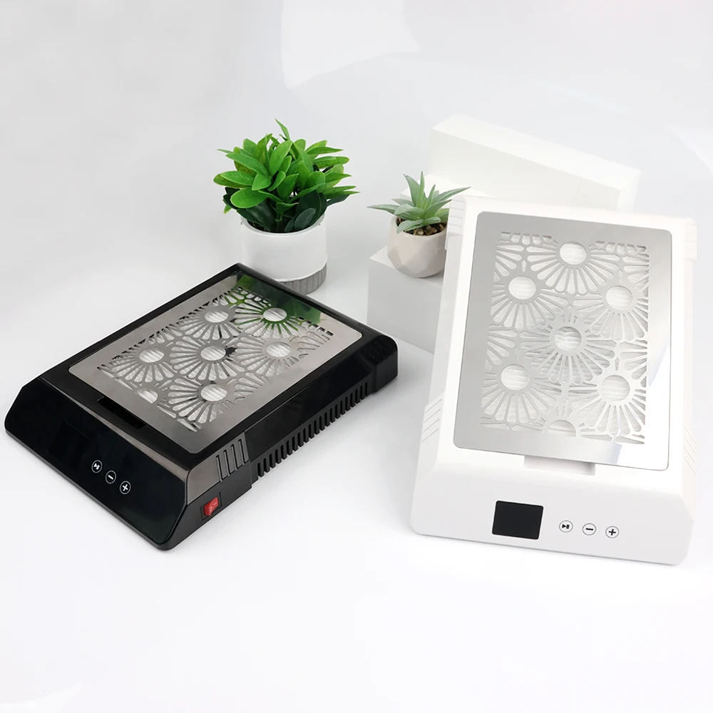 High Power Brushless Motor 85W Professional Rechargeable Nail Dust Collector Portable Low Noise Vacuum Suction Manicure Cleaner