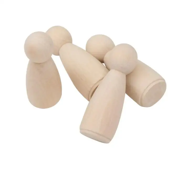 
Wood Organic Sensory Toy DIY Peg Doll For Home Decoration 