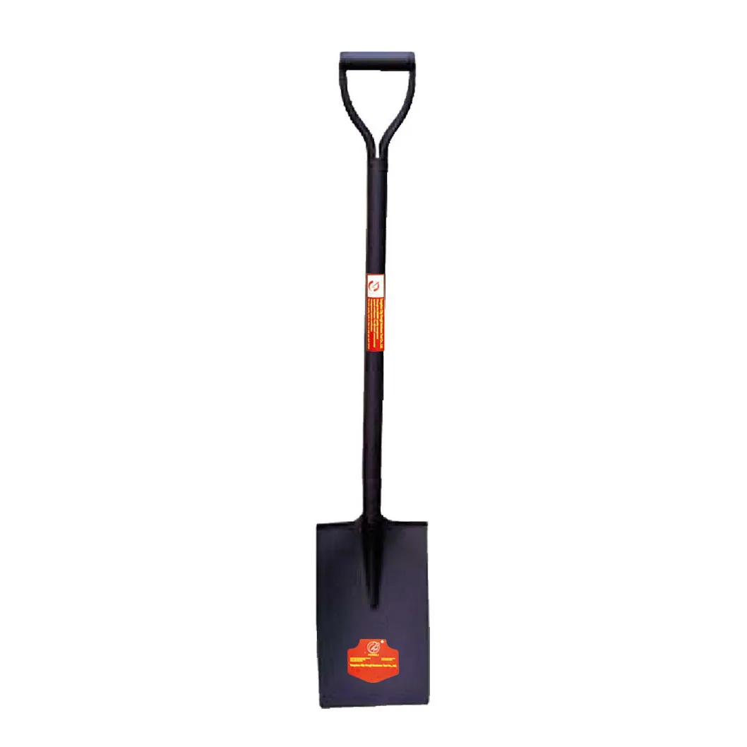 New Design high quality S512Y 1.5kg 1.4kg powder coated surface black All Metal One Piece Flat With Handle Steel Shovel