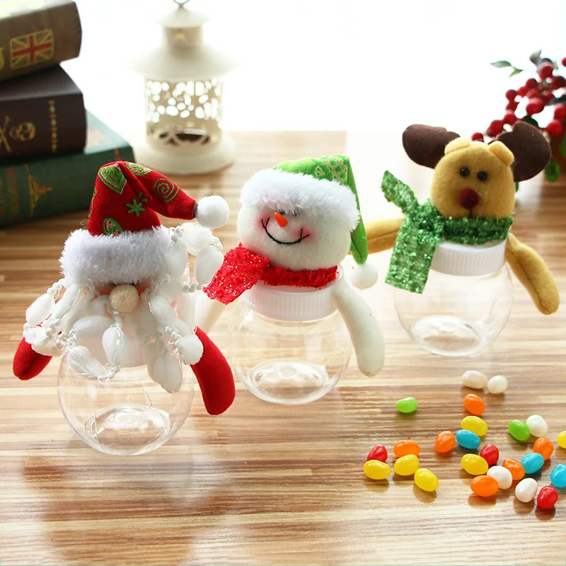 YQ-3503 рождественские украшения для вечеринок украшения холщовый мешок рождественские конфеты банку мини бутылка