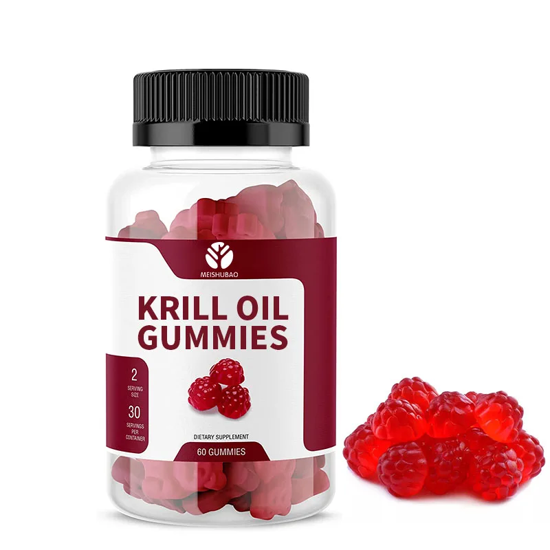 OEM Astaxanthin Krill Oil Gummies Sugar Free Omega-3 EPA&DHA Krill Oil Powder Gummy for Brain Heart Health