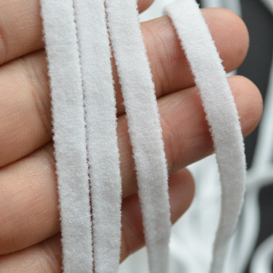 6 мм белая плоская нейлоновая маска из спандекса Ушная веревка эластичная Ушная петля для маски для лица мягкие удобные и не напрягают уши