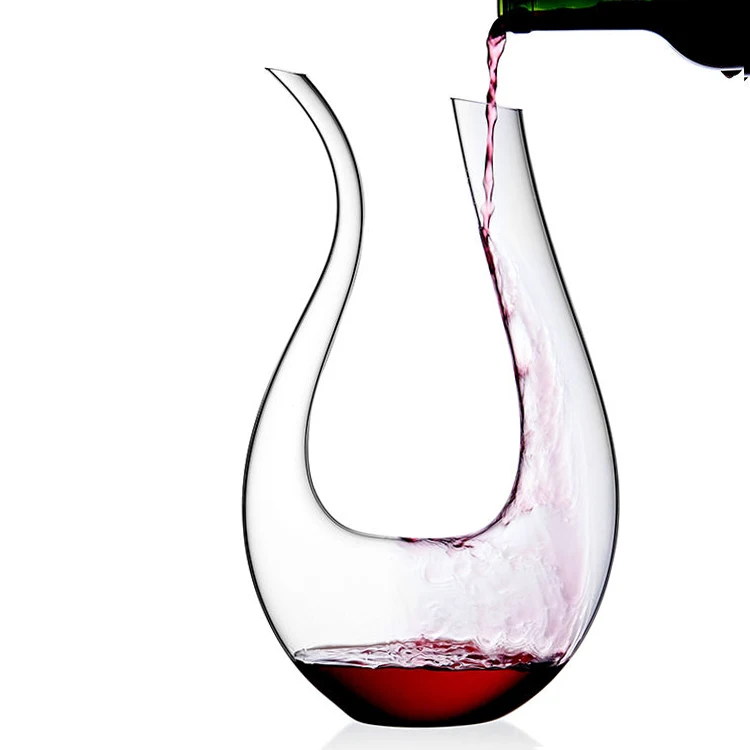 MEIZHILI Crystal Popular U shape  Whiskey Wine Decanter Clear Transparent Quantity  Drinking Set