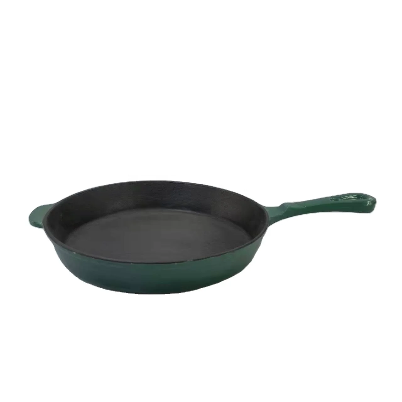 cast iron enamel round frying pan