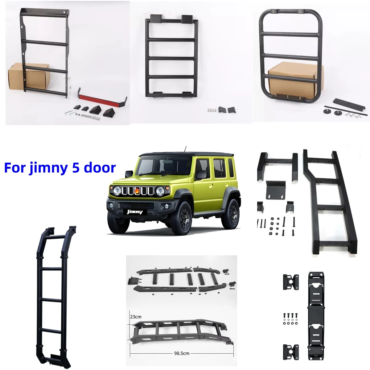 TELLIKA jimny стальная Автомобильная боковая лестница левое заднее стекло удлинитель для Suzuki Jimny 2023 2024 5 дверные аксессуары