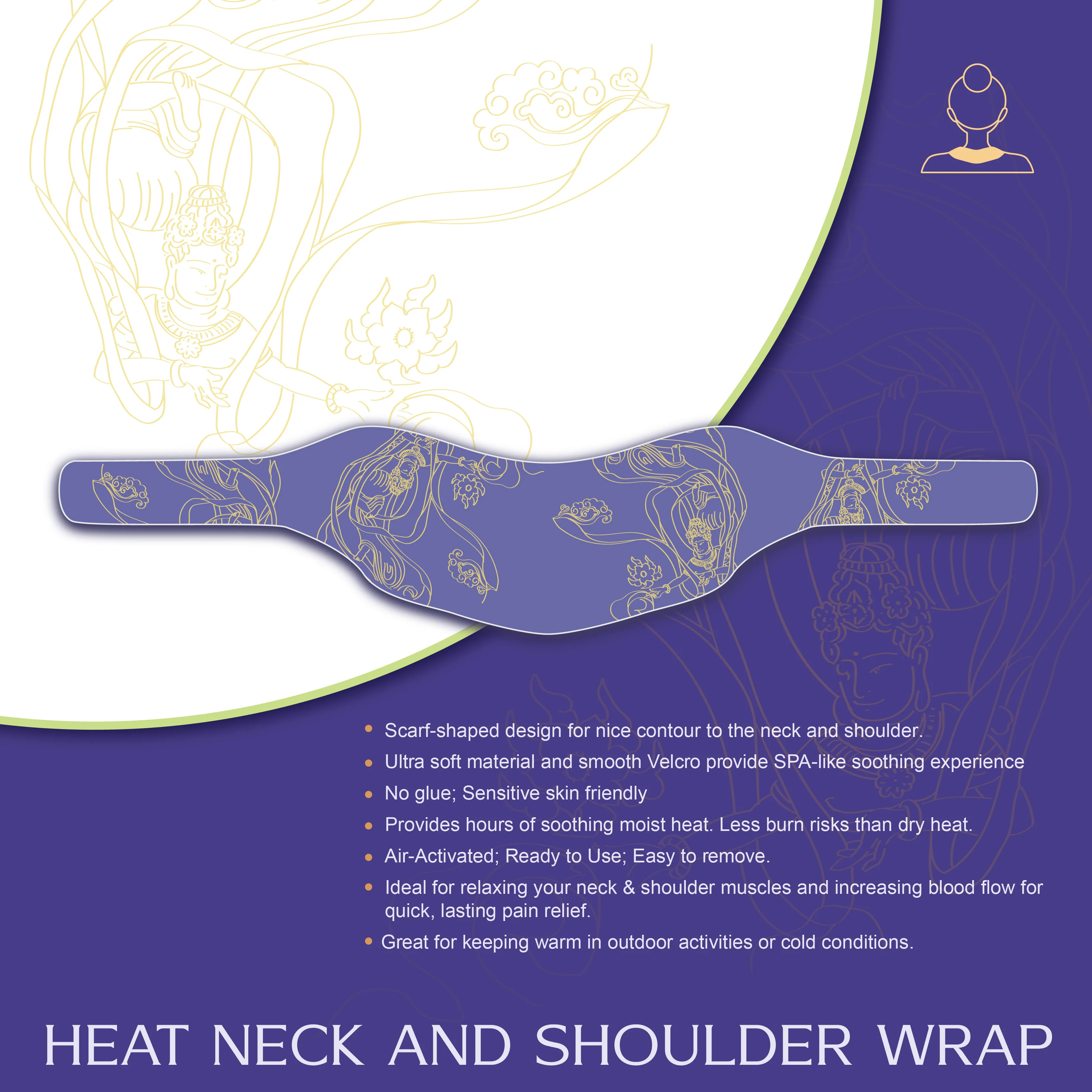 Self Heating Disposable Shoulder Heat patch Air Activated Steam Neck Warmer