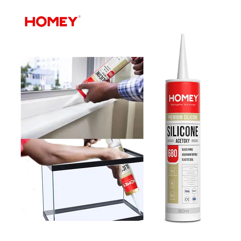 Homey adhesive to fish glass aquarium acetic silicone sealant for aquarium