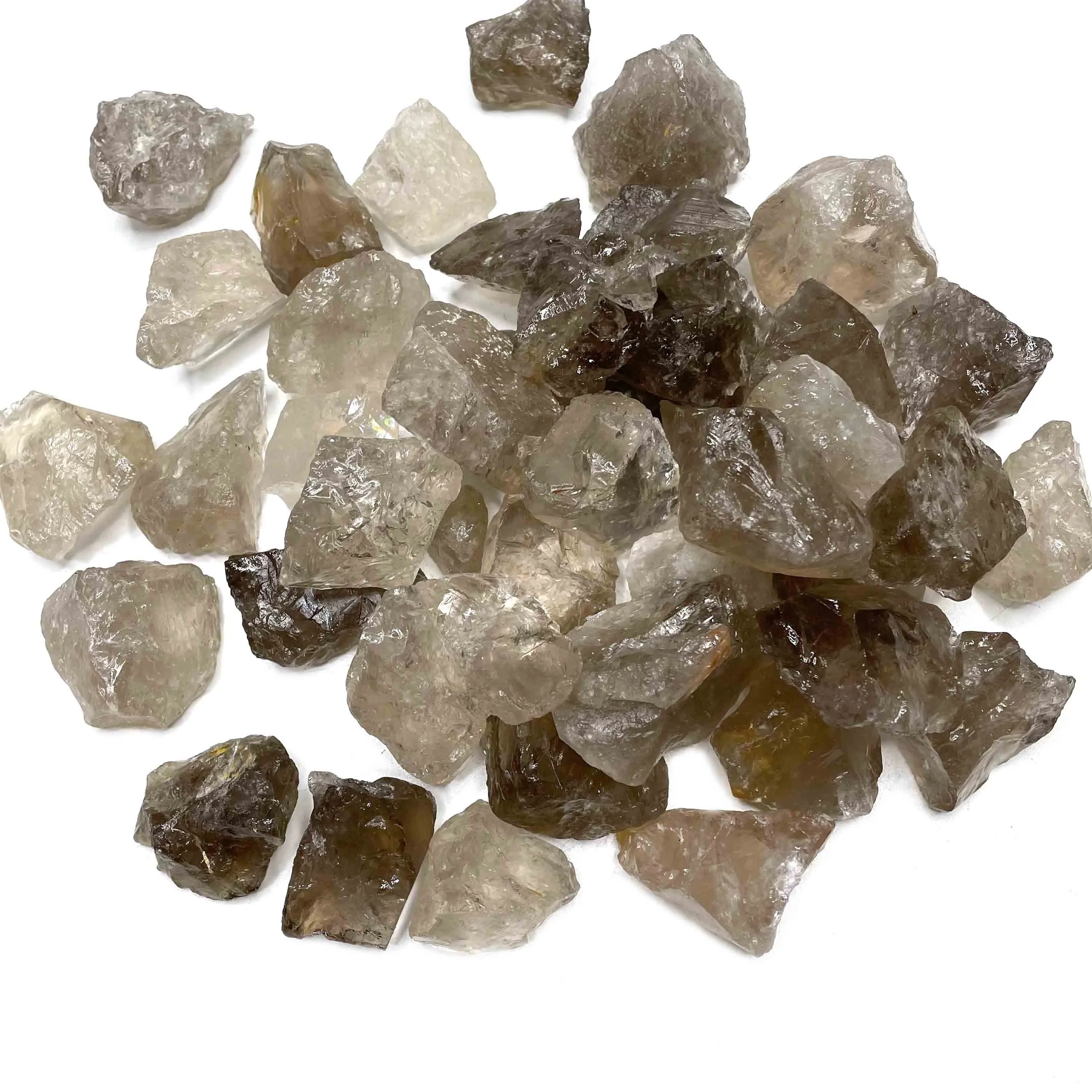 3-5CM Wholesale Spirit Natural Irregular Raw Smoky Quartz Crystal Healing Stones