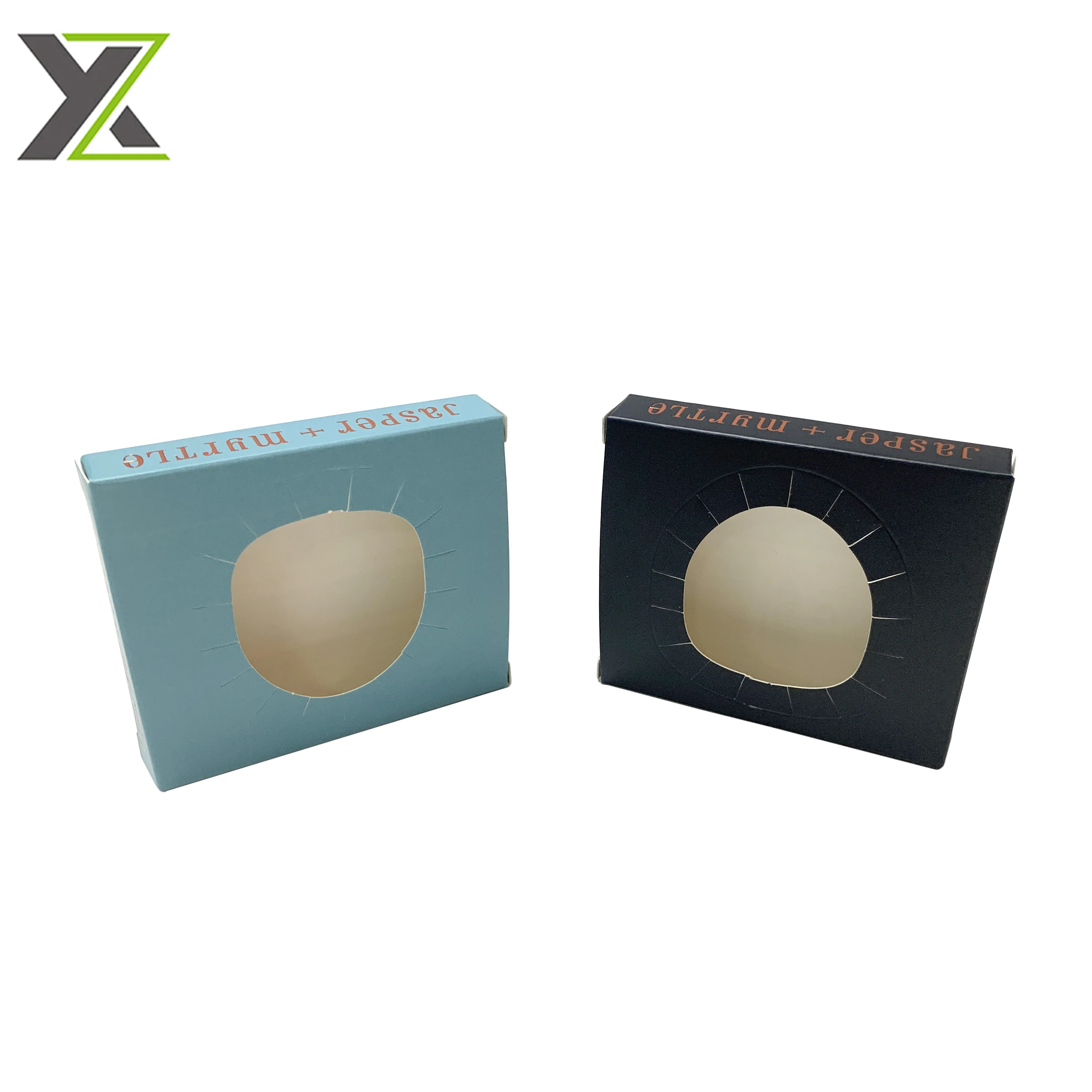 Custom foil brand logo chocolate bar easter egg window paper box