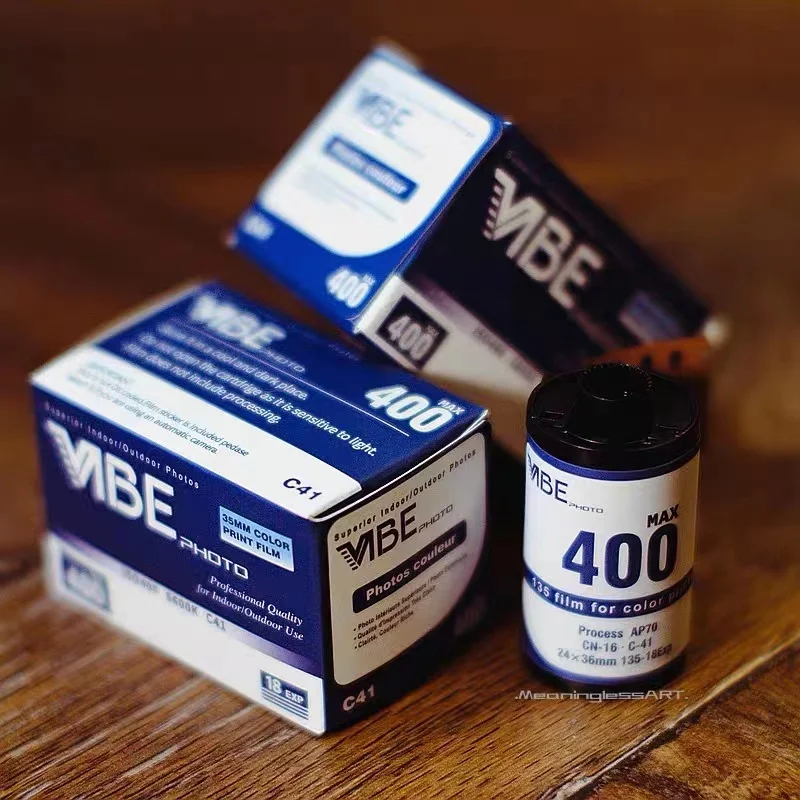 18 sheets of VIBE have been de-carbonized C41 film Reel ISO400 135 color film December 2025