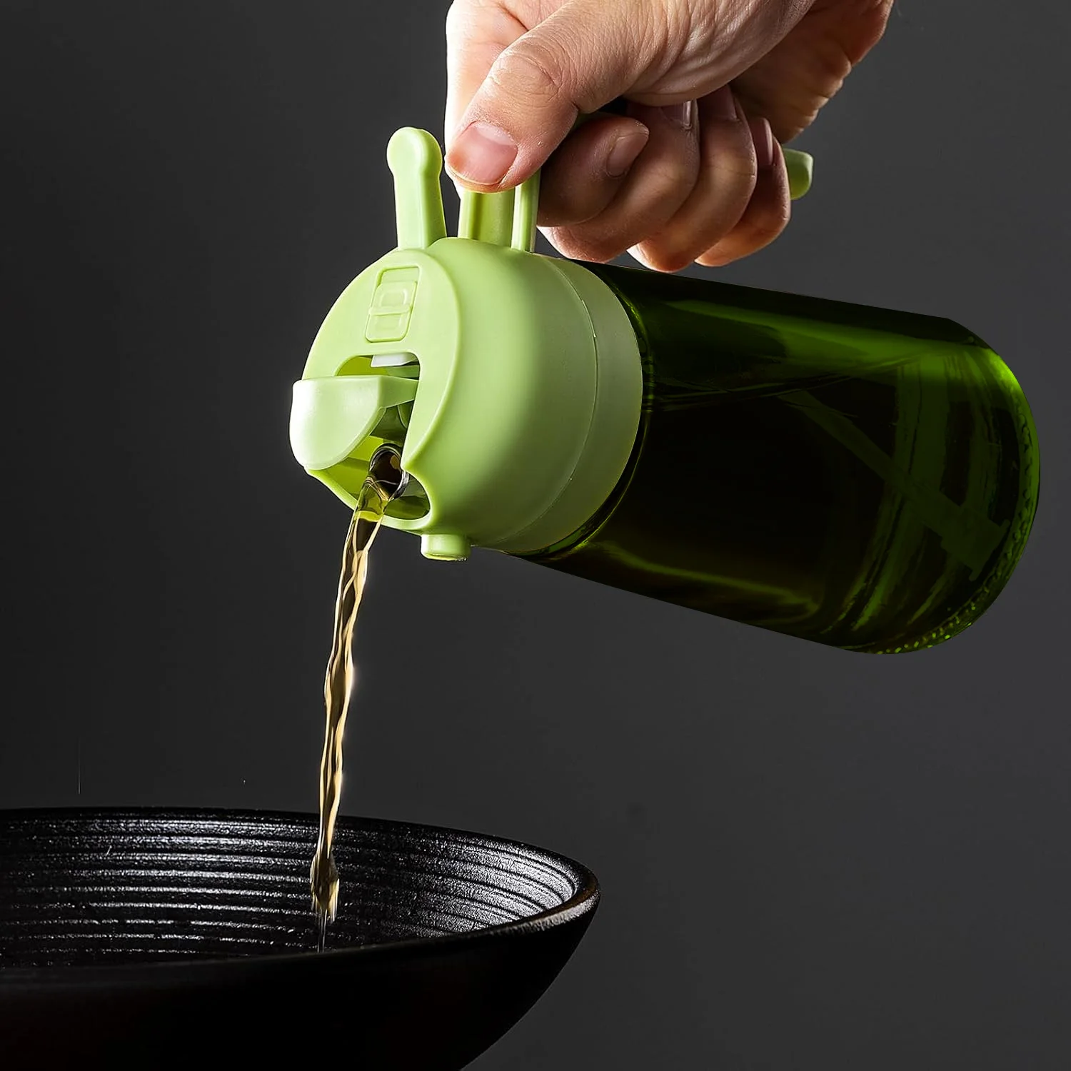 New Multifunction Glass Olive Oil Sprayers Mister Vinegar Dispenser Bottle Oil Spray Bottle 2 In 1 Oil Dispenser for Cooking