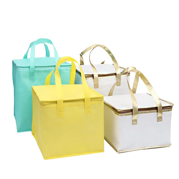 Golden Comercial Portable Gloss Pvc Cylindrical Women Portable Gloss Large Capacity Cooler Bag Custom Logo Insulated For Shipp