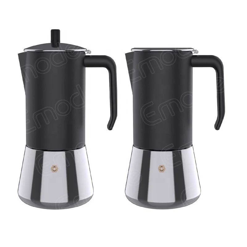 4 6 Espresso Cup Stainless Steel Moka Pot for Induction Electric & Gas Stoves Dishwasher Safe Stovetop Espresso Maker Moka Pot