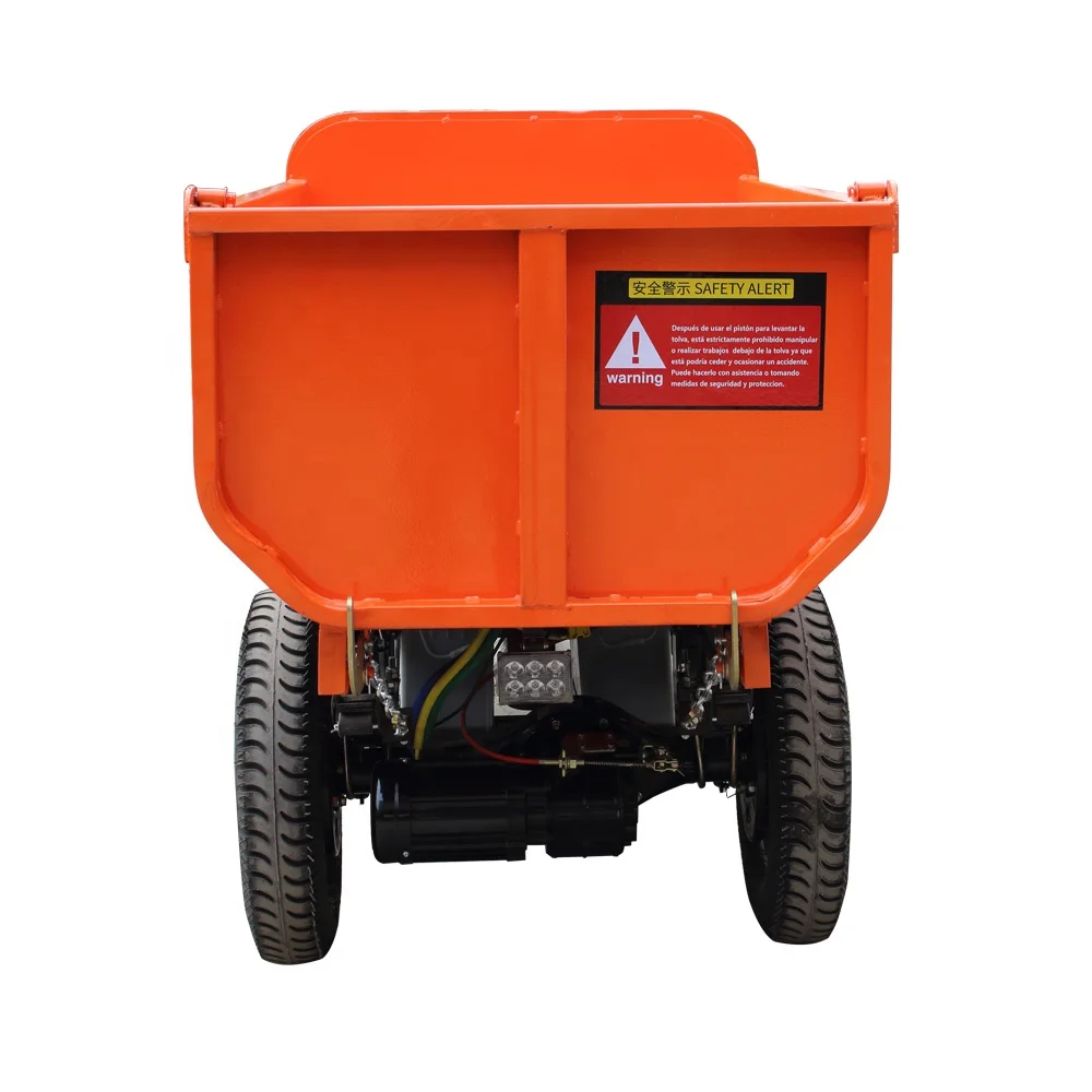 electric dumper truck /dumper trikes/mini dumper 1 tn used HUANYAN brand tire and Direct coupling rear axle