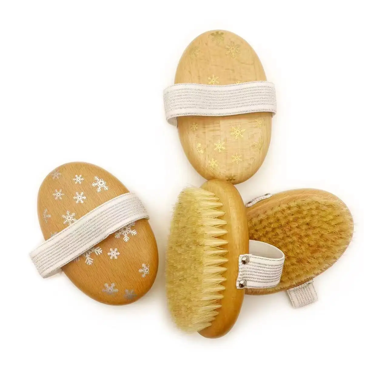 Popular  Boar  Bristle Bath Brush  Long handle Vegan Body Bath Scrub Dry Brush Christmas item