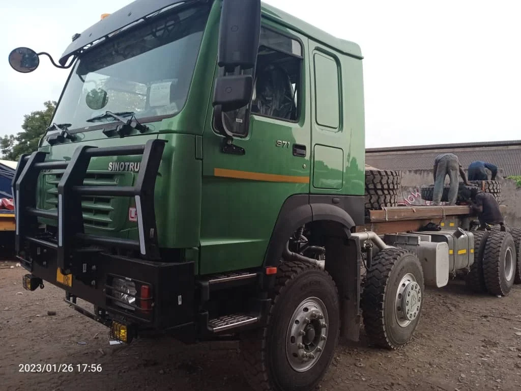 Good and Hot Selling Howo 8x4 Off-road Dump Truck Chassis with high bumper for sale