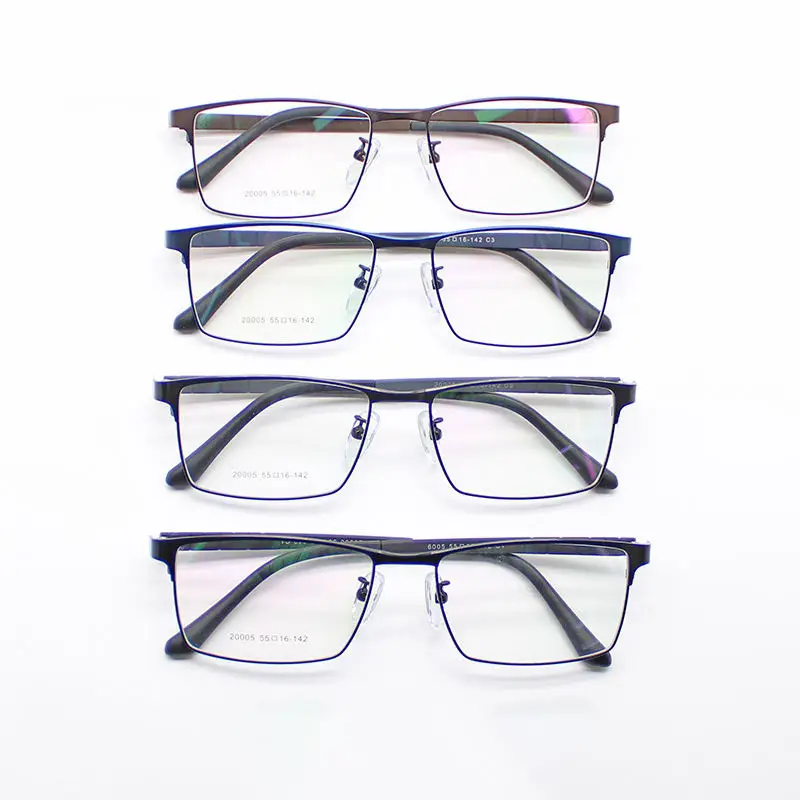 Wholesale Popular Rectangular Half Rim Frames Optical Eyeglasses Anti Blue Light Blocking Glasses For Men