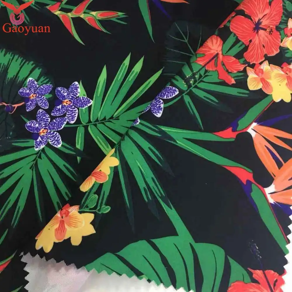 Саржевая ткань из микрофибры с принтом Бангладеш для Гавайских купальников