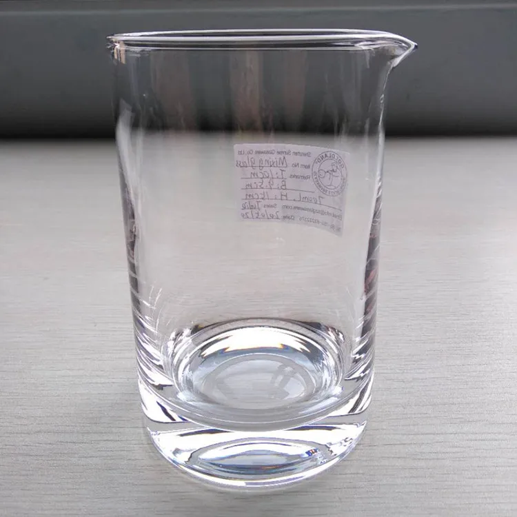 crystal mixing glass clear cocktail mixing glass thick base barware 700ml