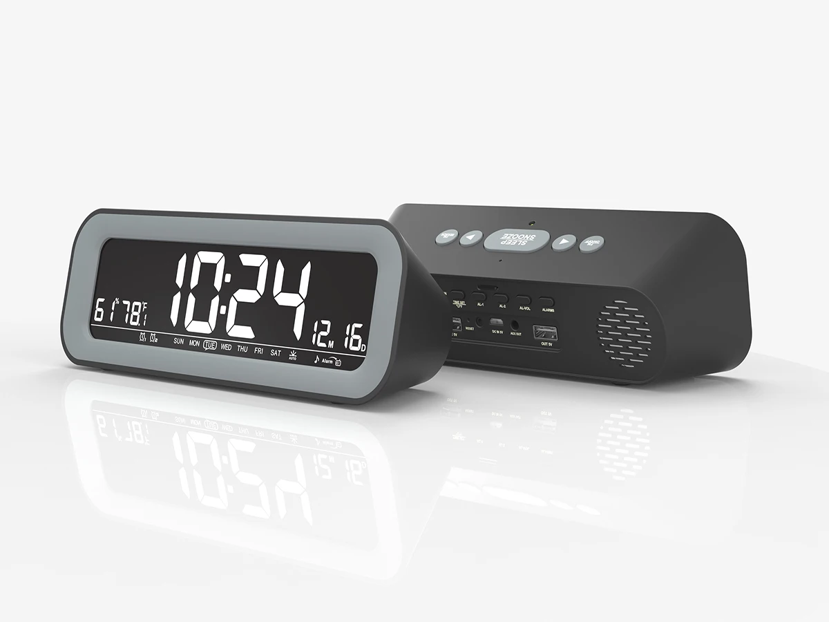 Fullwill Wholesale Digital Clock FM Radio Alarm Clock Smart Clock with Temperature