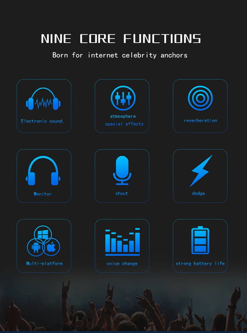 Универсальная электронная звуковая карта V8 для мобильного телефона/компьютера, профессиональный звуковой миксер Magic Voice Changer