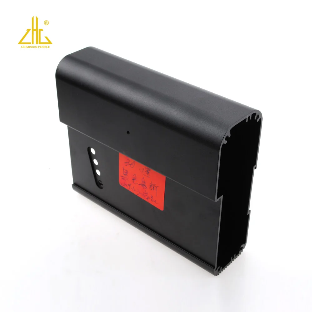 black heatsink aluminum alloy 6063 die cast housing extrusion battery box with metal shell