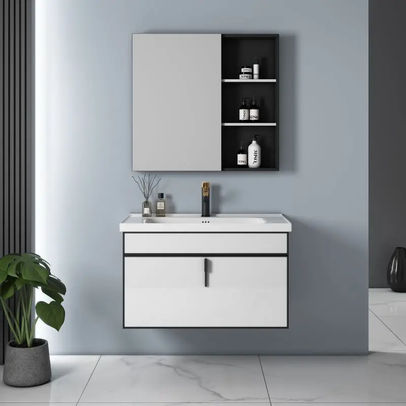 Marble Top Cheap Price Hotel Design Bathroom Vanity Bathroom Supplier and Grey Custom Made Modern Color Shenzhen 32 Inch White