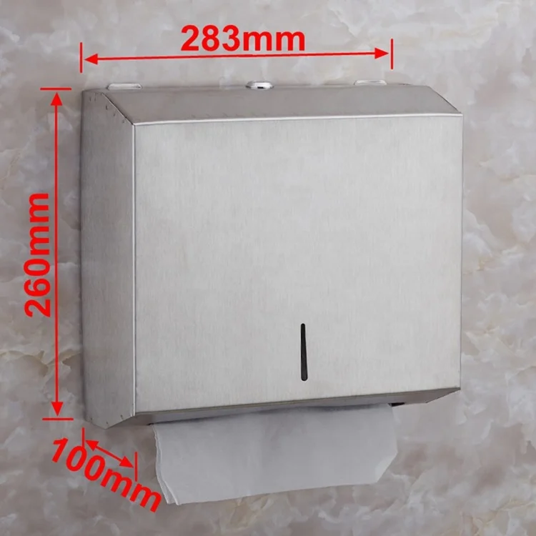 Waterproof Lockable Wall Mounted Tissue Box Commercial Paper Dispenser for Hotel Mall Bathroom