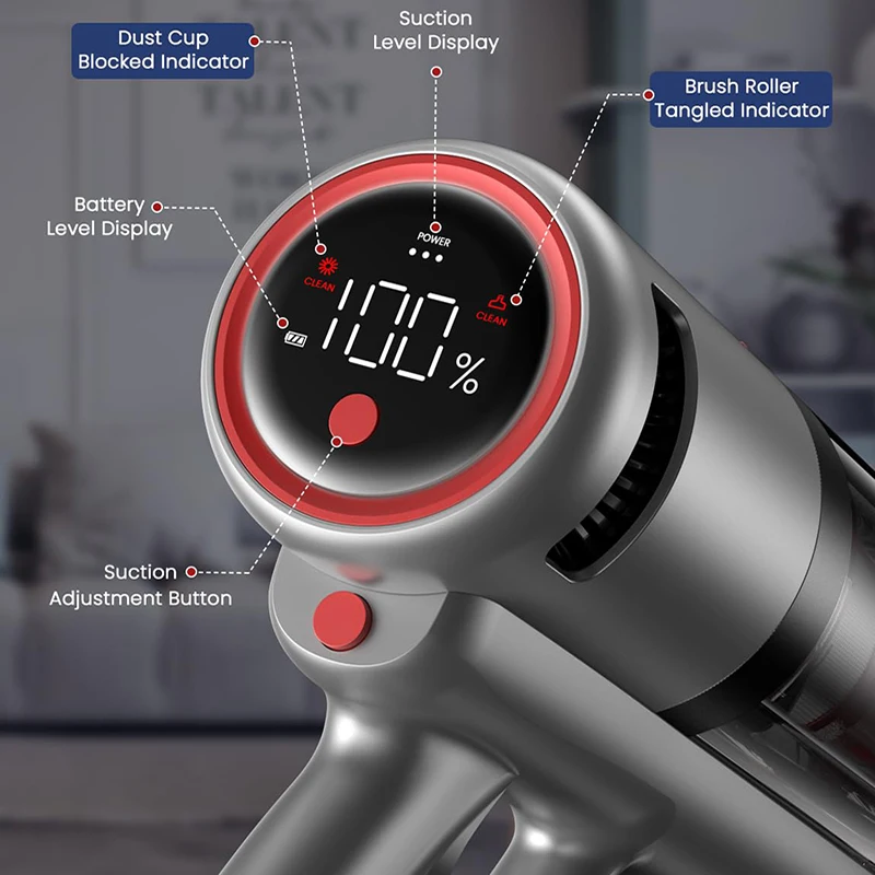Professional Upright Wireless Vacuum Cleaner With Retractable Extension Cord