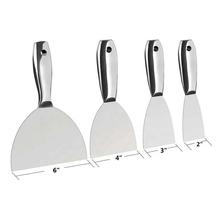 Wide Application One-piece Full Stainless Flexible Blade Putty Knife Putty Knife Scraper