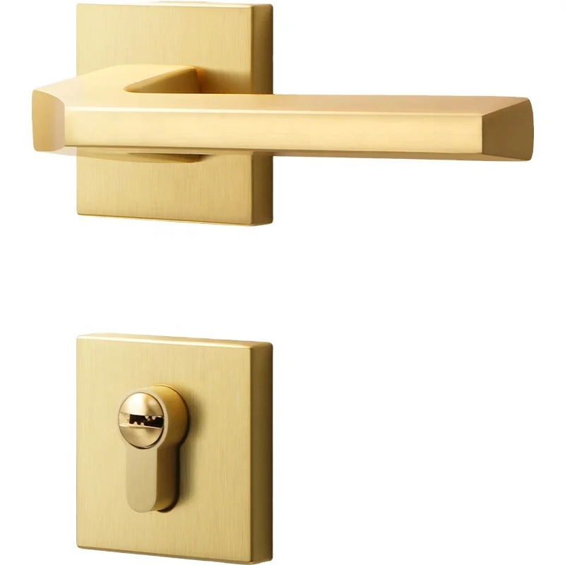 Simple Modern Door Hardware Gold Aluminum Door Handle