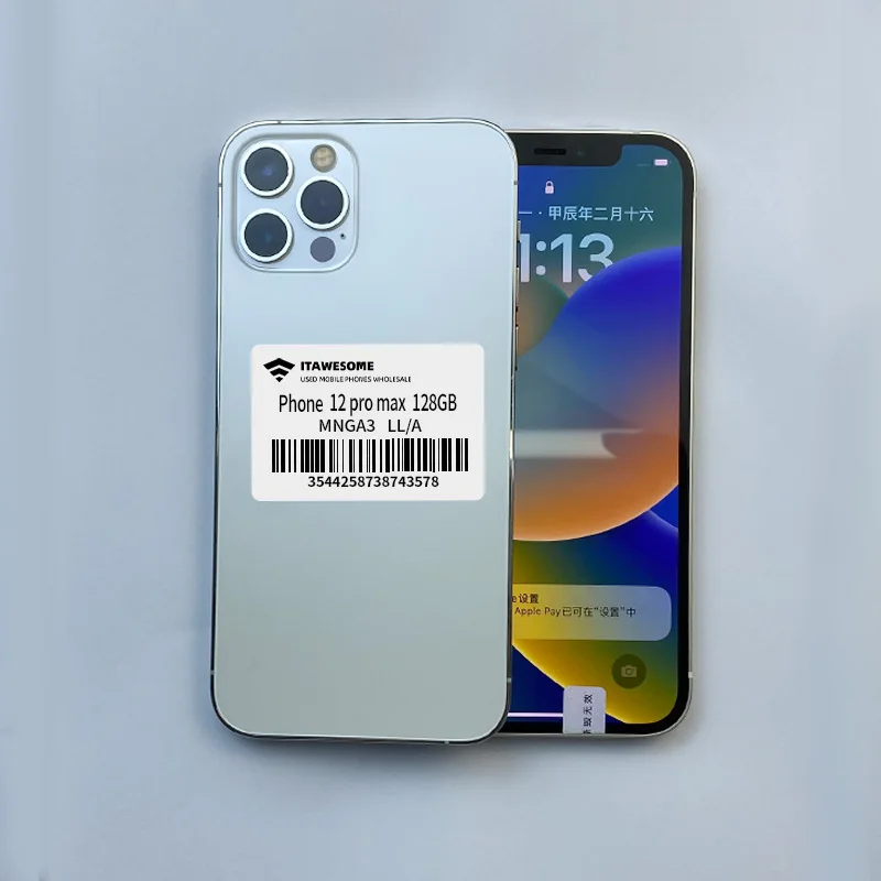 Оптовая продажа мобильных телефонов класса B 12 Pro Max разблокированные телефоны 12PM 256 ГБ памяти Дешевые подержанные в Китае