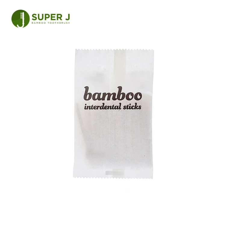 
High quality biodegradable bamboo interdental brush toothpick 