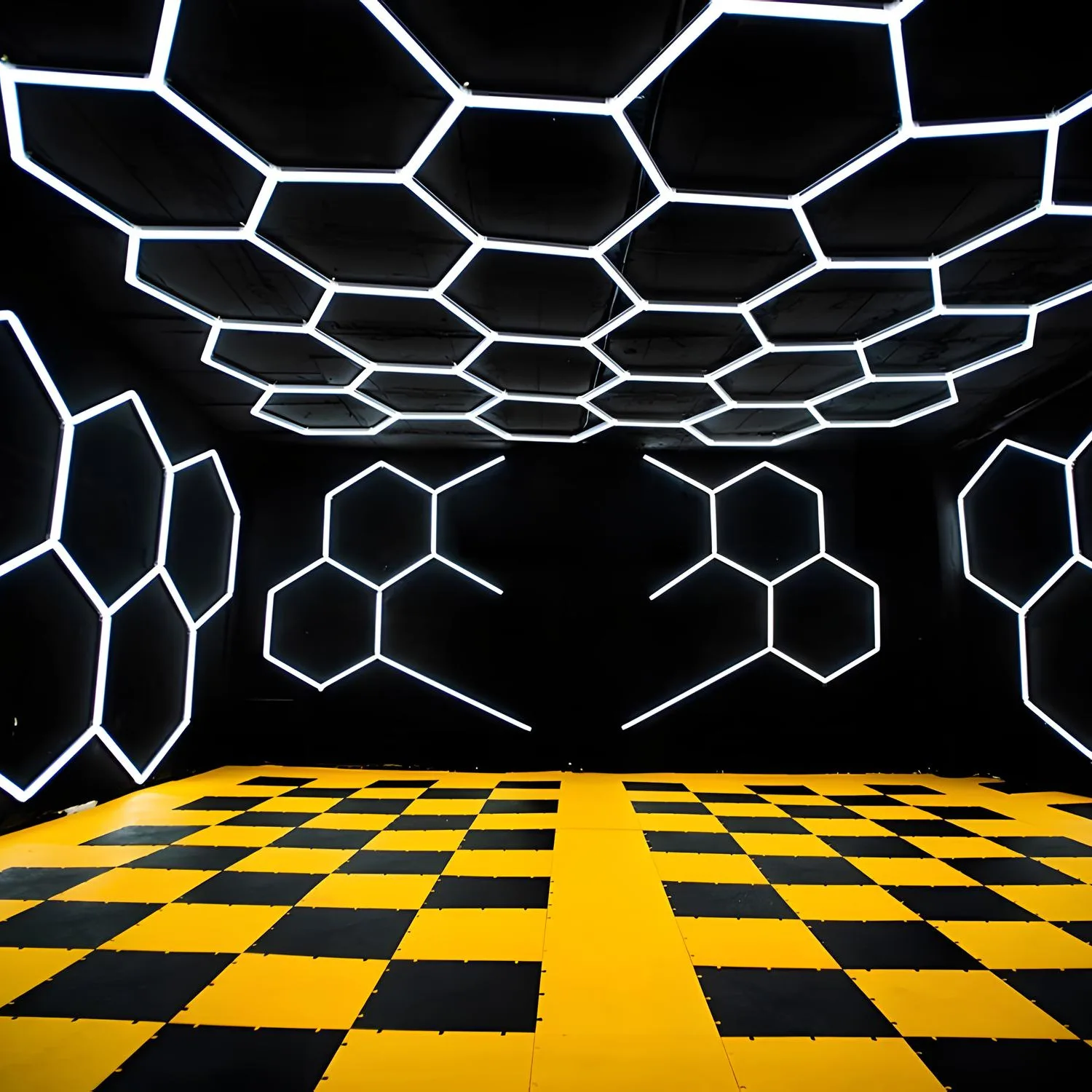 Connectors For Hexagon Shape Barbershop Gymnasium Honeycomb Hexagon Led Light