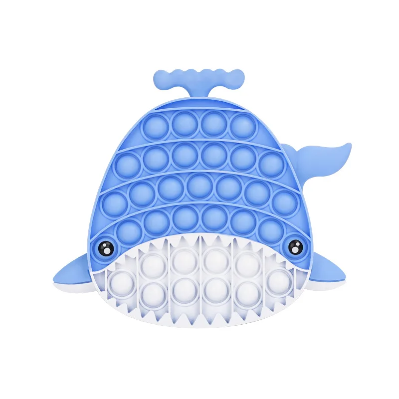 Mass production of new design creative fish-shaped funny shark finger toys for children